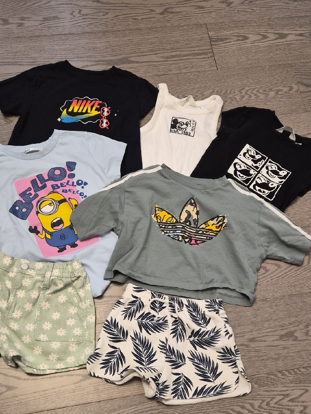 Bundle Of Girls T-shirts Tank And Shorts, Size 9-10 Nike, Adidas, Zara, H&M